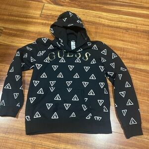 Kids" Guess Hoodie Sweatshirt Pullover, Black & White